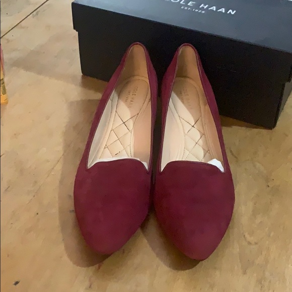 Cole Haan Tali Luxe loafer sz8.5 Cabernet suede - Picture 5 of 7
